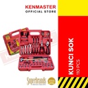Kenmaster Tool Kit Set 110 pcs - RED / Kunci Sok Set / Kunci Peralatan / Toolkit Set / Tool Kit Perkakas / Tool Box / Toolbox - Kotak Peralatan