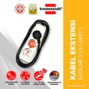 Brennenstuhl Stop Kontak 3 Lubang Eco Line 1,5 Meter Abu-Abu / Stopkontak / Colokan Listrik / Terminal Listrik / Kabel Sambung / Colokan Sambung