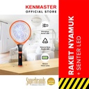 Kenmaster Raket Nyamuk + Senter LED KM 559 / Raket Serangga / Raket Lalat - Pembasmi Serangga - Mosquito Killer