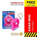 Kenmaster Kipas Mini USB KM-609 Biru / Kipas Mini Portable / Kipas Mini USB / Mini Fan Portable