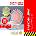 Baskom Lipat Serbaguna Set of 3 Pcs / Baskom Silikon / Baskom Lipat Silikon / Baskom Portable / Baskom Lipat Portable / Folding Basin Portable - Uk. S, M, L