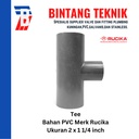 Reducer Tee (Vlok Tee) 2" x 1 1/4" inch PVC Rucika AW