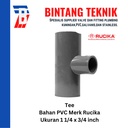 Reducer Tee (Vlok Tee) 1 1/4" x 3/4" inch PVC Rucika AW