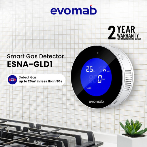 Smart Gas Detector Pendeteksi Gas Bocor Wifi Evomab ESNA-GLD1