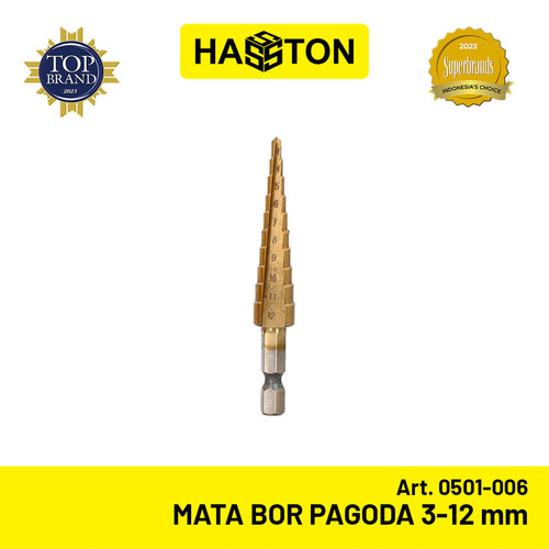 Hasston Mata Bor Pagoda Multi 3-12 mm / HSS Titanium Coated (0501-006)