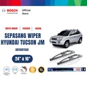 Bosch Sepasang Wiper Kaca Mobil Hyundai Tucson JM 2004-2010 Size 24 dan 16 Inci