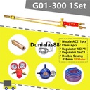 1SET G01-300 Gas Cutting Torch ada Nozzle Klem Regulator Double Selang Stang Las Blender Potong Gas Cutting Torch