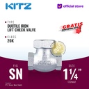 Lift Check Valve Ductile KITZ Fig. 20 SN , 1 1/4" - 32A - 32mm , Drat / Screw
