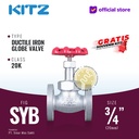 Globe Valve Ductile KITZ Fig. 20 SYB , 3/4" - 20A - 20mm , Flange 20K