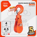 Snatch Block / Pulley Block Hook 4 Ton - 4 1/2" HD 1 Sheave TOYO