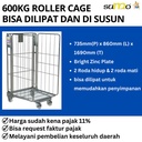 Trolley Rider / Roller Cage / Troli Keranjang / Troli Gudang 600kg