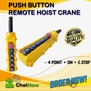 Remote Control Hoist Push Button Single Speed 4Tombol + ON + E.Stop