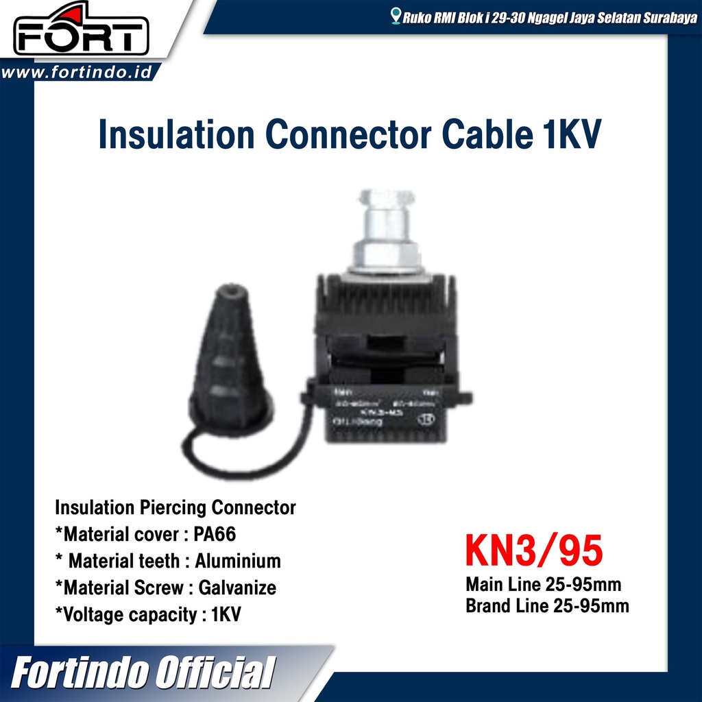 Insulation Connector Cable 1KV KN3/95 Merk FORT