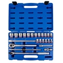 KUNCI SOK SET 24PC 1/2"DR SOCKET SET 6PT METRIC CHROME 04526MRC15