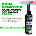Rain Remover Hydrophobic (250ml) MotoGlitz Glass Coating Efek Daun Talas Kaca Mobil Rain Water Repellent - Distributed by GUNKA