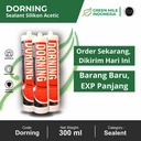 Dorning Acetic (White 300 ml Acid) Silicone Sealant Silikon Silen DORNING Lem Kaca Akuarium Kamar Mandi Toilet Akrilik Plastik Kemasan Tabung - Asam Putih