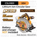 P20S Cordless Brushless Circular Saw (7 1/4”) INGCO CSLI1851 Gergaji Serkel Kayu Papan