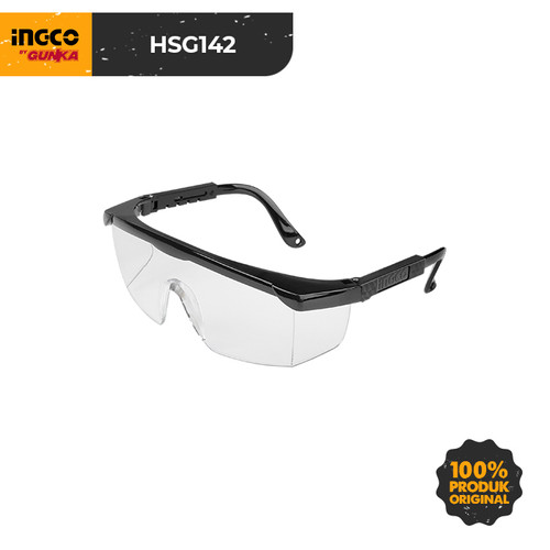 Clear Safety Glass INGCO HSG142 Google Kacamata Kaca Mata Proyek