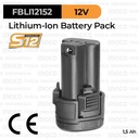 Baterai S12 (1.5Ah) Power Tools INGCO FBLI12152 - Li-Ion 12V Battery