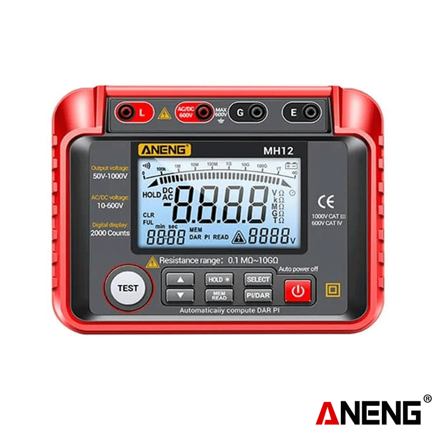 Aneng MH12 Digital Megohmmeter Meters Insulation Earth Resistance Ori