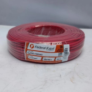 Kabel Listrik FEDERAL NYAF 2.5 1x2.5 1x2,5 mm Serabut roll 100m