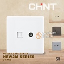 Stop Kontak TV Telepon Outlet Chint New2M