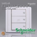 Saklar Schneider Neo Horisontal Triple 3 Gang 1 Arah Putih E3033H1