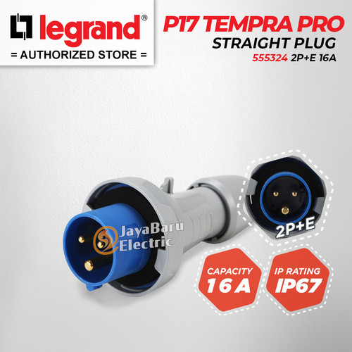 Legrand Paket 1 Set Plug Panel Mounting Socket 2P+E / 3 Pin 16A IP67