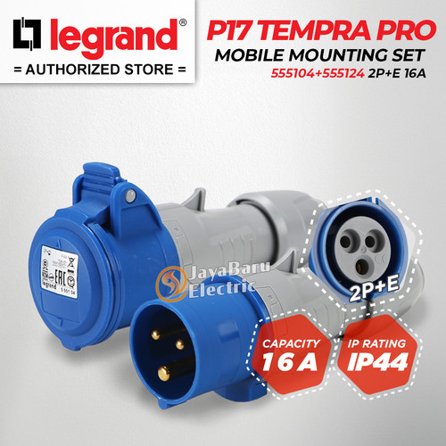 Legrand Paket 1 Set Plug Mobile Mounting Socket 2P+E / 3 Pin 16A IP44