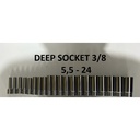 PAKET DEEP SOCKET 3/8 KTC B3L-055W - B3L-24W KEMBANG 12 MADE IN JAPAN