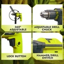 PRO-QUIP NEWTEK Mesin Bor Impact Drill Listrik 500W Bor Beton Bor Besi QM80B