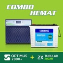 Combo LUMINOUS inverter optimus 2800+ dan Baterai VRLA / Tubular / Tubular Gel