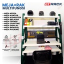 MEJA KERJA ALL IN ONE GT RACK / MEJA KANTOR / MEJA BELAJAR - 200KG 4 SUSUN LEBAR 40CM