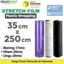 Stretch Film 35cm x 250m Plastik Wrapping Wraping Pembungkus Barang DELKOWRAP / SATUAN