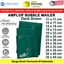 Amplop Bubble DARK GREEN Envelope Bag Security Mailer Kantong Polybubble Packing Paket RUSFET