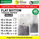 Flat Bottom TISSUE PAPER VALVE Standing Pouch Ziplock Kraft Kertas Coffee Bag Kemasan Kopi DELKOCHOICE