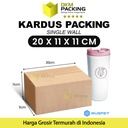 KARDUS PACKING KARTON BOX 20x11x11cm DUS KOTAK PACKAGING POLOS TEBAL