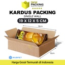 KARDUS PACKING KARTON BOX 19x12x5cm DUS KOTAK PACKAGING POLOS TEBAL