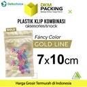 ZIPLOCK BAG GOLD 7x10cm PLASTIK KLIP KEMASAN AKSESORIS DELKOCHOICE
