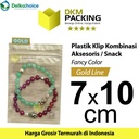 Plastik Klip ZIPLOCK Bag 7 x 10cm GOLD Kemasan Aksesoris DELKOCHOICE
