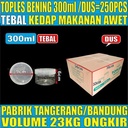 Toples Tebal 300ml 400ml 500ml 750ml 1000ml 1300ml n Seal /Dus Plastik Jar Silinder Bening Pet jskr