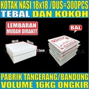 Kotak Nasi Tebal u Katering Dus Kue uk 18x18 / 20x20 Duplex Putih Kraft Coklat per Bal jskrm