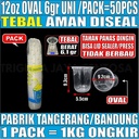 Gelas Oz HALAL Plastik Oval Tebal 12oz 14oz 16oz 18oz 22oz Datar Rata Pack Cup Murah Trifinity