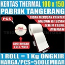 Kertas Thermal Bersih Tebal A6 100x150mm Resi Label Barcode Bersih Tebal Per 1 pcs