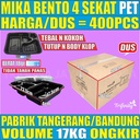 Mika Bento Tebal Bintang 4 Sekat PET Trifinity atau 4Sekat HIPS Tahan Panas Per Dus Semua Js Krm