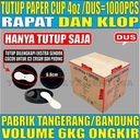 Tutup Paper Cup HALAL Rapat Klop 4oz 8oz 12oz 16oz 22oz Per Dus Hanya Tutup Gelas Kertas JsKrm