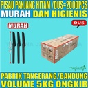 Trifinity Pisau Kue Tart Cake Ulang Tahun / Pisau Plastik Panjang Hitam Bening Murah Per Dus JsKrm