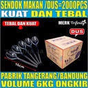 Sendok Makan Plastik Kuat Tebal Panjang Bening / Hitam / Putih Trifinity Per Dus Bisa Semua Js krm