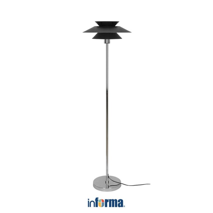 Informa grizel Lampu Lantai - Hitam Standing Floor Light Lampu Tiang Dekorasi Lampu Berdiri