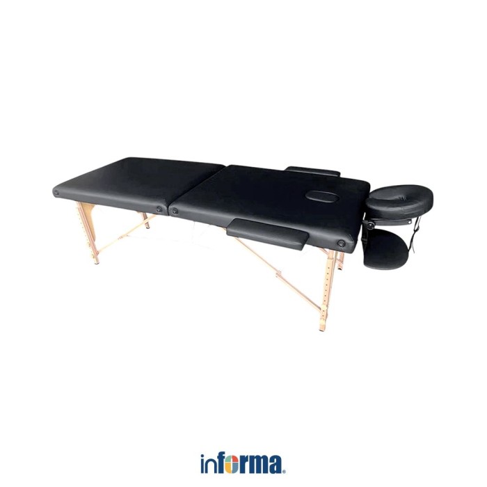 Informa Zelda Tempat Tidur Pijat Portable 2 Section - Hitam Kasur Massage Ranjang Pijat Ranjang Massage Tempat Tidur Pijat Lipat Ranjang Pijat Foldable